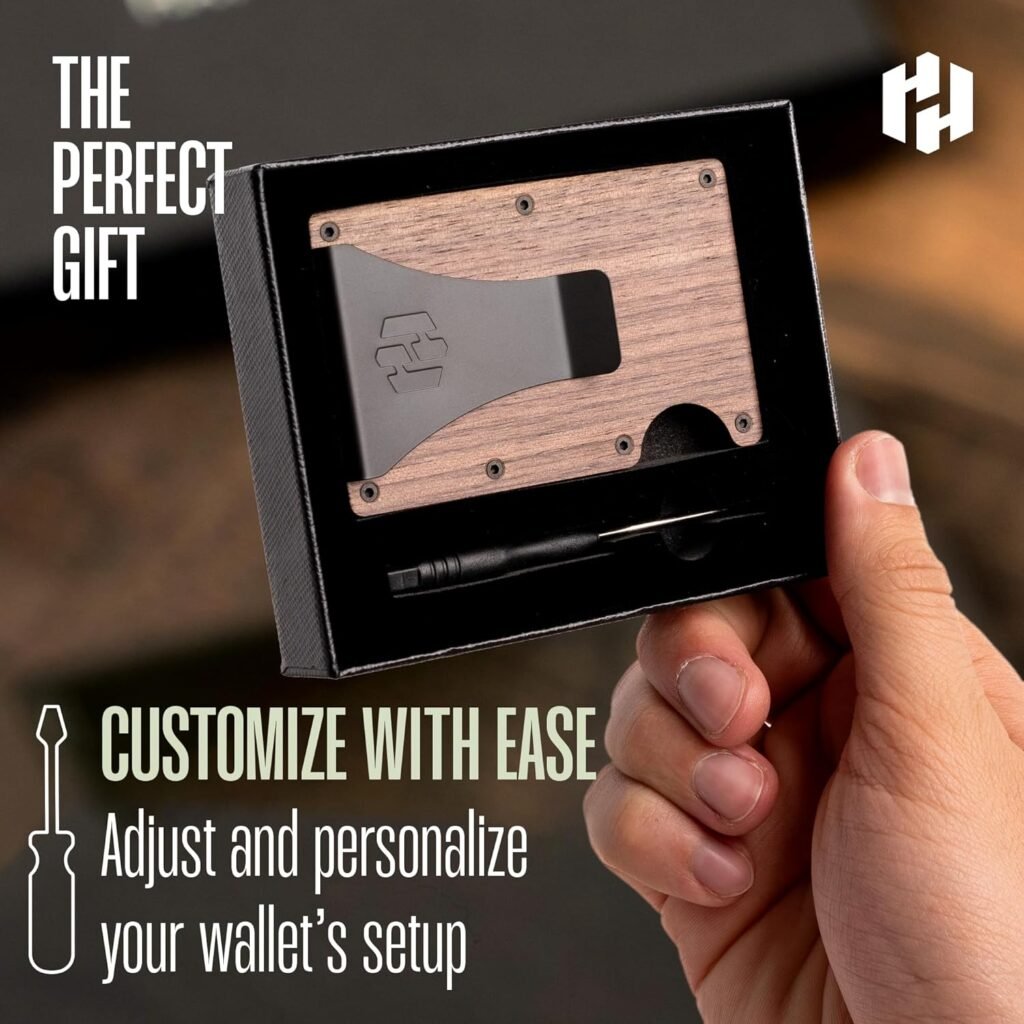 Hayvenhurst Reinvented Design Mens Wallet - Slim, Minimalistic  Seamless, Blocks RFID Scanners, Holds 12 Card  Has a Money Clip (Beech Wood)