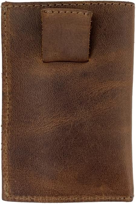 Hide  Drink, Soft Leather Wallet  Card Sleeve, Handmade Includes 101 Year Warranty (Bourbon Brown)