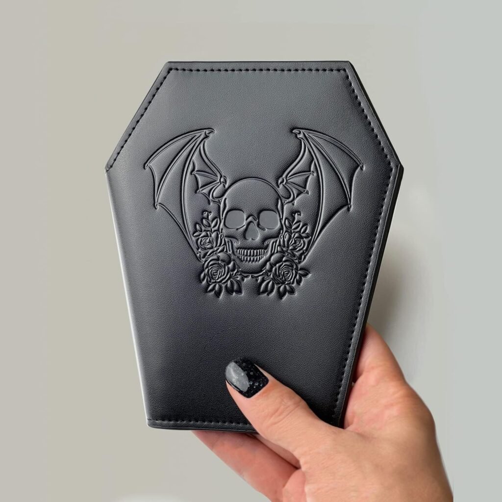 Coffin Wallet – Spooky Gothic Wallet – Slim Skull Wallet for Women and Men – Witchy Goth accessory